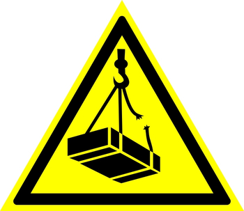 W06 опасно! возможно падение груза (пленка, 300х300 мм) - Знаки безопасности - Знаки и таблички для строительных площадок - . Магазин Znakstend.ru